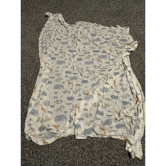 Kk34 Milkberry Baby Swaddle Blanket 36x40‎ Bamboo Jungle Animals Clouds - Picture 2 of 3